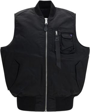 Alpha Industries Ma-1 Base Vest Nylon Blazers E Vests - Black