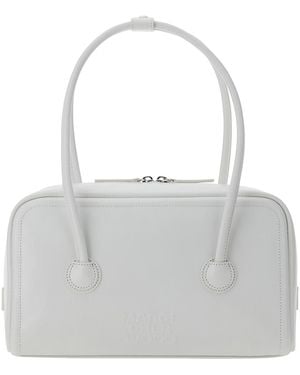 Marge Sherwood Shoulder Bag Soft Boston Small With Leather Details For Cow - Grey
