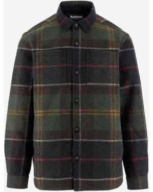 Barbour Oversize Shirt With Check Pattern - Black