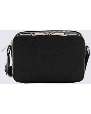 Gucci Leather Jumbo Gg Mini Bag - Black