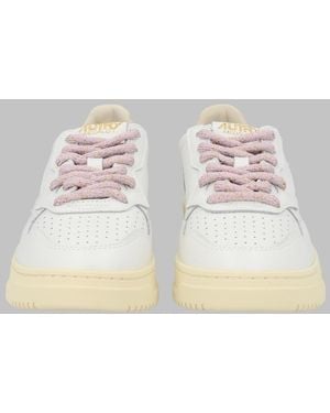 Autry Medalist Low Leather Suede Sneakers - White
