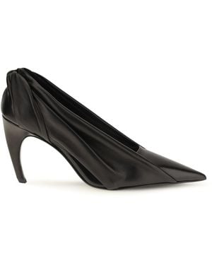 KHAITE Eve Leather Pumps High Heel Shoes - Black