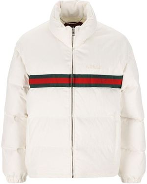 Gucci Twill Bomber Jacket - White