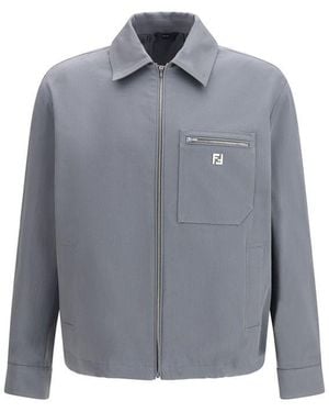 Fendi Cotton Shell Jacket Clothing - Grey