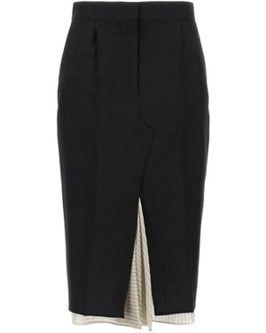 Marni Exposed Lining Skirt - Black