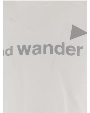 and wander Cotton T-Shirt T-Shirts - White
