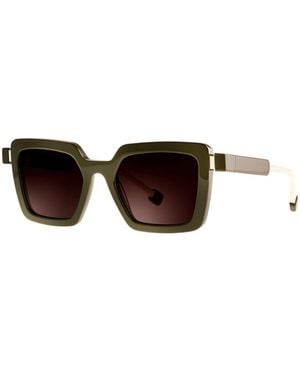 Theo Eyewear Pedal 14 Musk/ Cappuccino Sunglasses - Brown