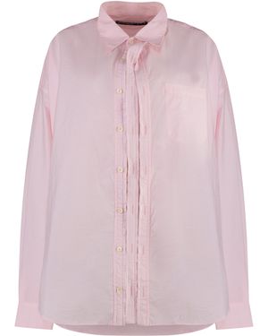 Y. Project Stretch Cotton Shirt With Front Pocket - Pink