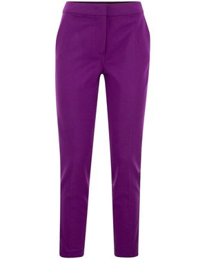 Max Mara Tanga Jersey Tuxedo Trousers - Purple