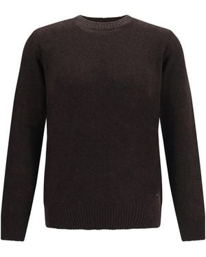 Brooksfield Crewneck Sweater Fleece Wool Ovis Aries - Black