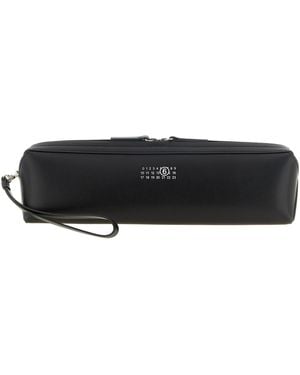 MM6 by Maison Margiela Cowhide Clutch Bag - Black