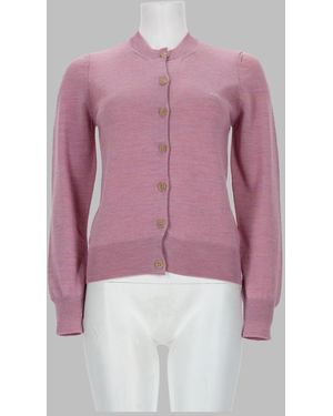 A.P.C. Cardigan Virgin Wool Sweaters - Pink
