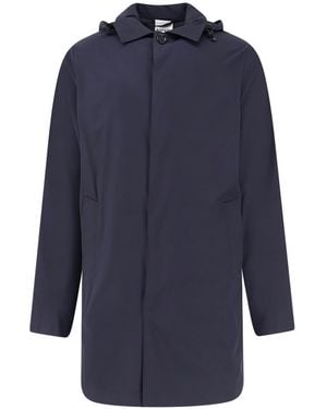 Aspesi Stadio Hooded Waterproof Jacket - Blue