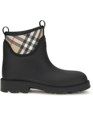 Burberry Marsh Stamp Ankle Boots - Black