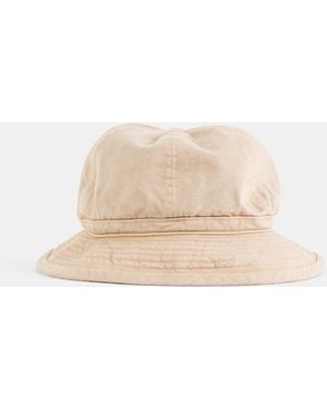 TAIGA TAKAHASHI Yakusugi Cedar-Dyed Cotton Military Hat - Natural