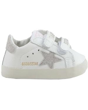 Golden Goose Trainers Glitter Star Ovine Leather Trainers - White