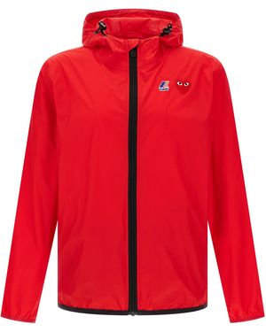 COMME DES GARÇONS PLAY X K Way Jacket - Red