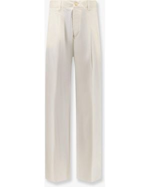 Laneus Stretch Cotton Pants - White