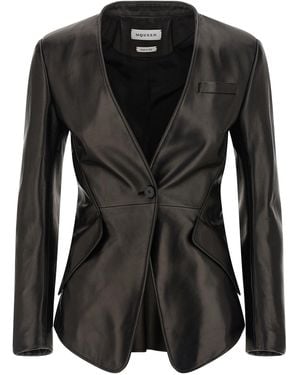 McQueen Nappa Blazer - Black