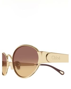 Chloé Chloe Sunglasses- Metal Eyewear - Brown