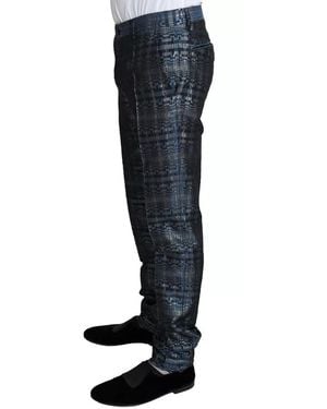 Dolce & Gabbana Shiny 2 Piece Slim Suit Polyester - Black
