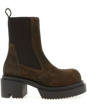 Rick Owens Beatle Bogun Ankle Boots - Brown