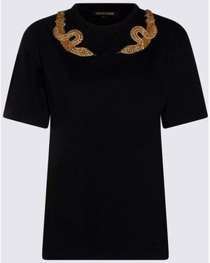 Roberto Cavalli Cotton T-Shirt - Black