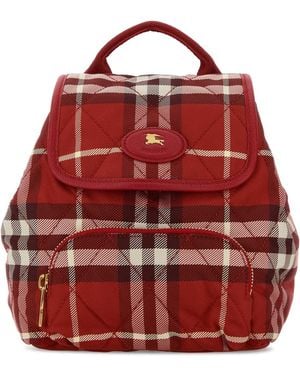 Burberry Embroidered Canvas Backpack