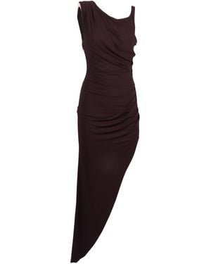 Elisabetta Franchi �S Dress Viscose Elastane Midi - Purple