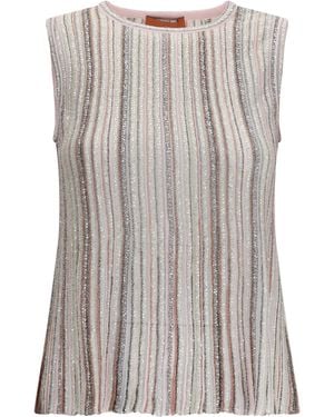 Missoni Sleeveless Ribbed Sequin Top - Multicolour
