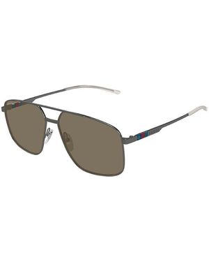 Gucci Frame And Lens Sunglasses - Brown