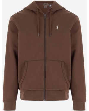 Ralph Lauren Cotton Blend Sweatshirt With Logo - Brown
