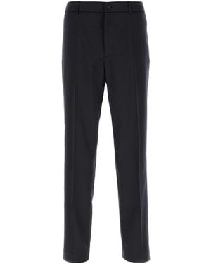 Moncler Midnight Stretch Wool Blend Pant - Blue