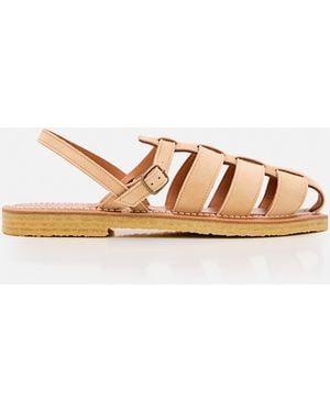 K. Jacques Sandals Hevea Leather - Natural