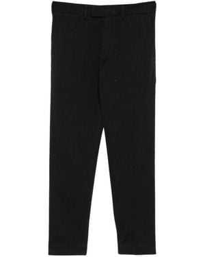 Tom Ford Stretch Cotton Chino Pants With Logo Patch On The Back - Black