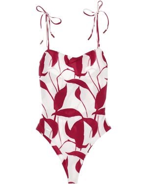 Kiton Printed One-Piece Swimsuit - White