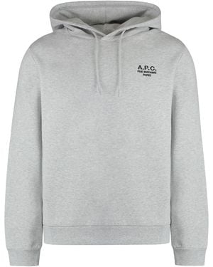 A.P.C. Rue Madame Cotton Hoodie Sweaters - Gray