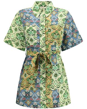 ALÉMAIS Ali Spliced Mini Dress - Green