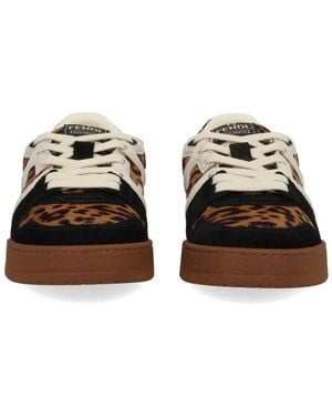 Fendi Sneakers Match Leather Sneakers - Multicolor