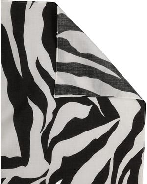Dolce & Gabbana Zebra Cotton Lace Stole Scarf And - Multicolour