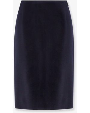 Loro Piana Vivian Cashmere Skirt - Blue