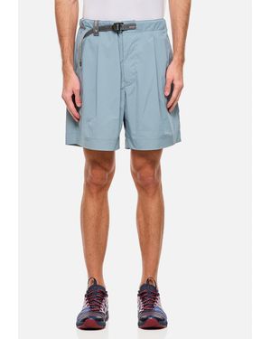 and wander Logo Embroidered Shorts - Blue