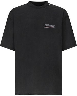 【関税・送料込】BALENCIAGA Inside Out ダメージ加工 Tシャツ Balenciaga Inside-out Tシャツ | ブラック | FARFETCH JP