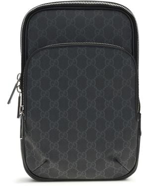 Gucci Gg Supreme Shoulder Bag - Grey