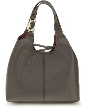 Coccinelle Handbag C-Easy Calf Leather Shoulder Bags - Gray