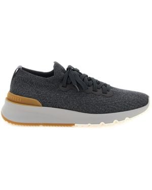Brunello Cucinelli Cotton Athletic Sneakers - Gray