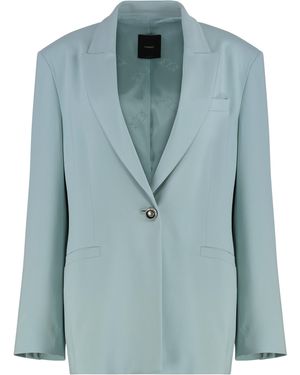 Pinko Single-Breasted One Button Jacket Polyester Blazers - Blue