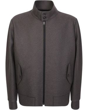 Harris Wharf London Harrington Jacket - Grey