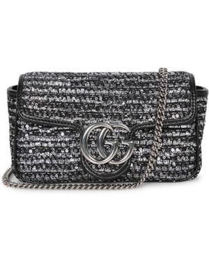 Gucci Marmont Lame- Bag - Grey