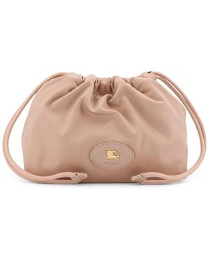 Burberry Horseshoe Drawstring Clutch Bag - Pink